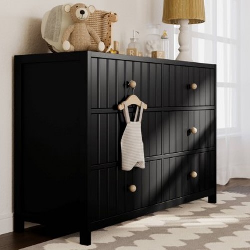 Graco Teddi 6-Drawer Double Dresser - Black