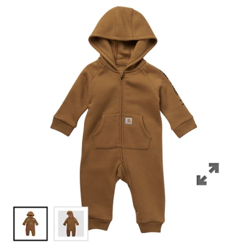 Boys' Long Sleeve Zip-Front Hooded Fleece Coverall (Baby) | Carhartt