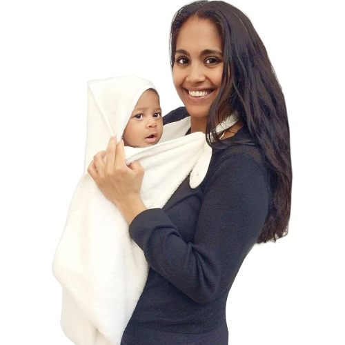 White Hands Free Baby Towel
