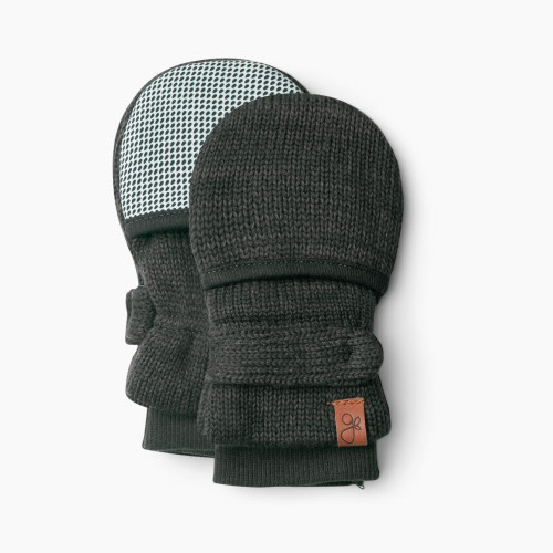 Goumi Kids Mountain Collection Organic Cotton Knit Mitts - Pine, 3-6m