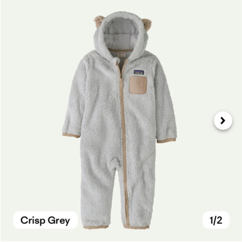 1yr Patagonia Baby Furry Friends Fleece Bunting
