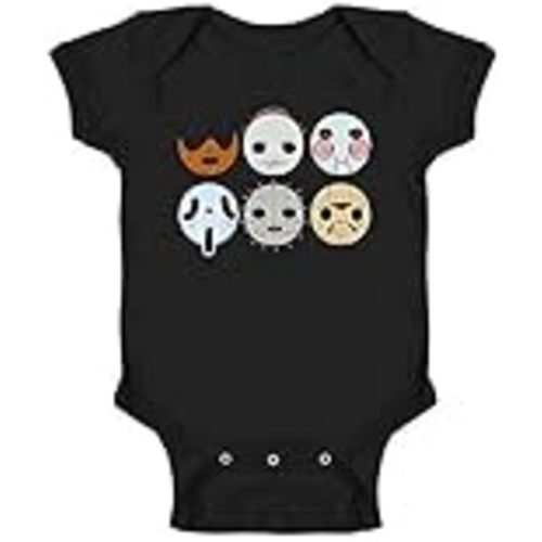 Halloween Horror Masks Graphic Tee for Spooky Movie Fans