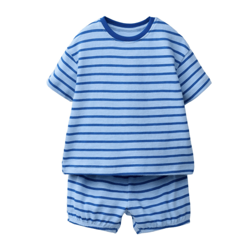 STRIPED T-SHIRT AND BLOOMER SET - Light blue | ZARA United States