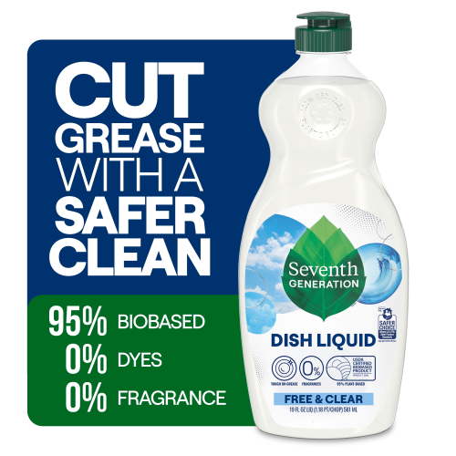 Seventh Generation Dish Soap Liquid, Free & Clear 19 fl oz