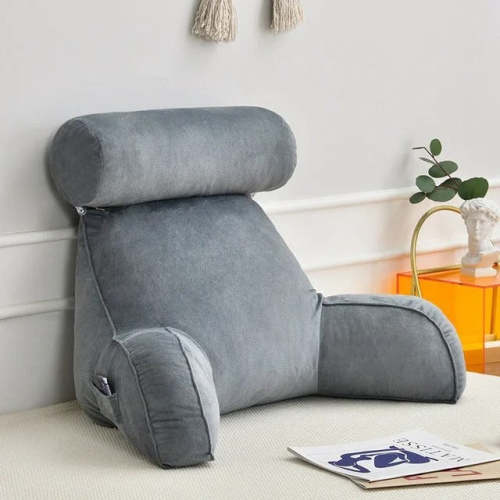Reading Pillow with Arms & Adjustable Headrest - Back Support for Bed & Couch TV - Extra Large, Plush – The Pillow Home