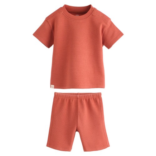 Waffle Knit T-Shirt & Shorts Set
