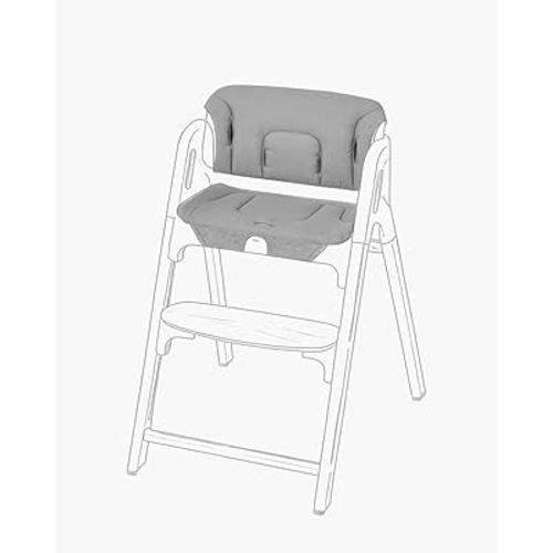 Momcozy High Chair Cushion & Backrest Set - Ergonomic Support for Dinerpal Chairs, Machine Washable Gray Seat Pad with Non-Slip Design