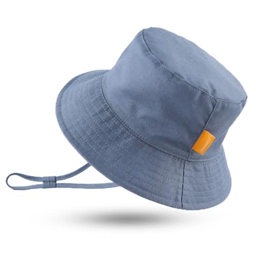 JANGANNSA Cotton Baby Sun Hat Infant Toddler Boys Girls Bucket Hats Summer Sun Protection Kids Beach Caps