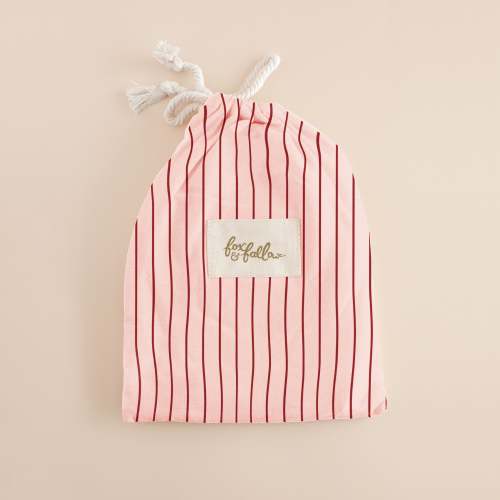 Strawberry Stripe Organic Fitted Bassinet Sheet/Change Pad Cover