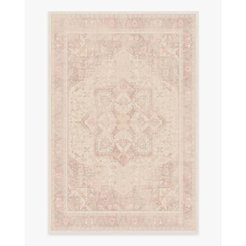 Kamran Soft Pink Washable Flatwoven Rug | Ruggable US