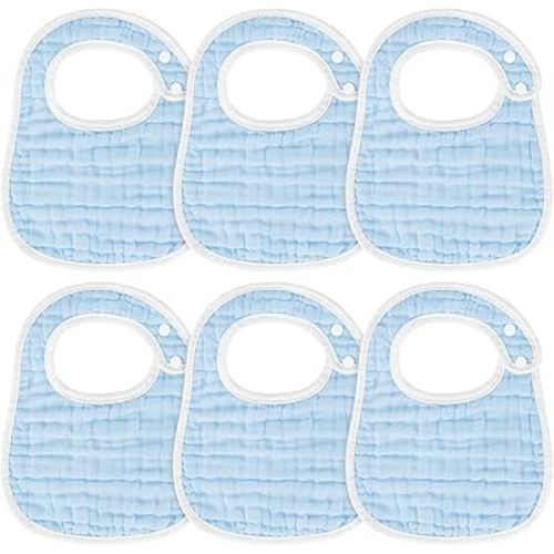 Accmor Muslin Baby Bibs, 6 Pack Soft Cotton Baby Bandana Drool Bibs for Boys Girls Teething and Drooling