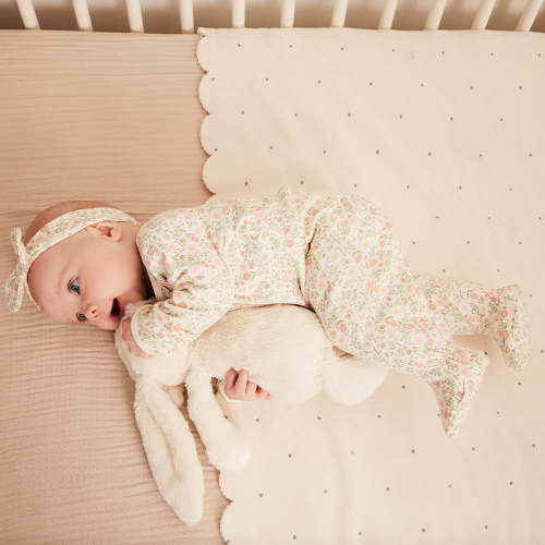 Petite Posy Print on Off-White Sleeper