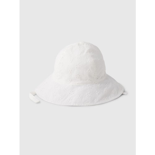 Baby Eyelet Hat in new off white, size: 3-6 M