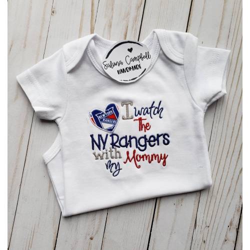 New York Rangers with Mommy shirt or bodysuit