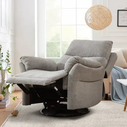 Canora Grey Hawn 33.5'' Wide Modern and Super Soft Swivel and Rocker Manual Recliner Chair & Reviews | Wayfair