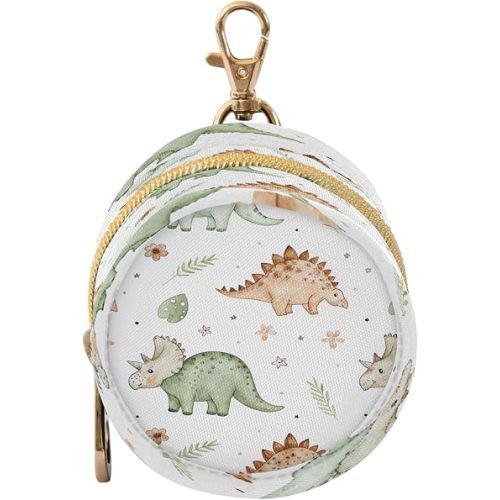 Tiny Dinos Pacifier Holder Case Portable Newborn Baby Pacifiers Pouch with Clip for Boys & Girls