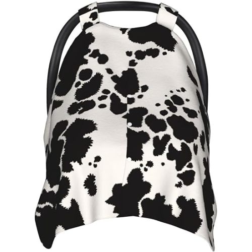 Cow Prints Baby Car Seat Canopy Cover Multi Use Nursing Cover for Newborn Car Seat Canopy Mom Nursing Breastfeeding Covers Newborn Shower Gifts