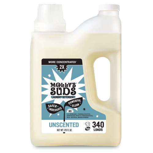 Molly's Suds Liquid Laundry Detergent, Unscented, 340 Loads, 170 fl. oz.