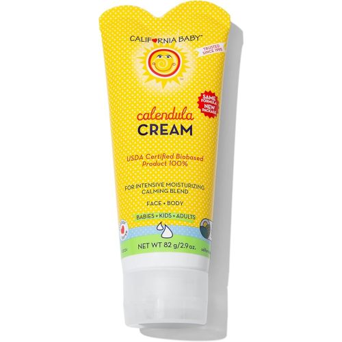 California Baby Calendula Cream | 100% Plant-Based Moisturizer | Lavender Baby Lotion | Face Moisturizer For Dry Skin | Hypoallergenic | 2.9 oz / 82g