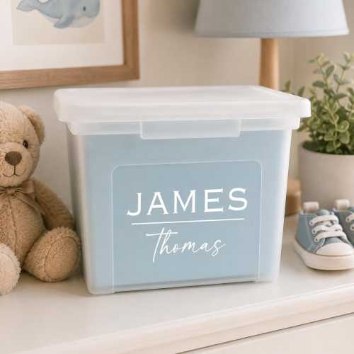 Personalized Kids Memory Box | School Memory Box with 25 Custom File Folders | Baby Keepsake Box | School Years Organizer | Baby Shower Gift