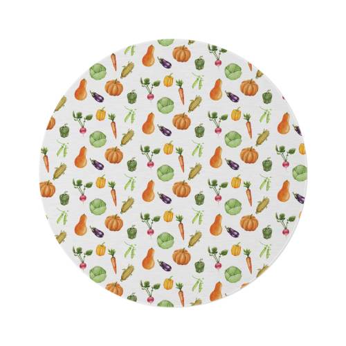 Round Vegetable Pattern Rug | Kids Bedrooms | Nursery