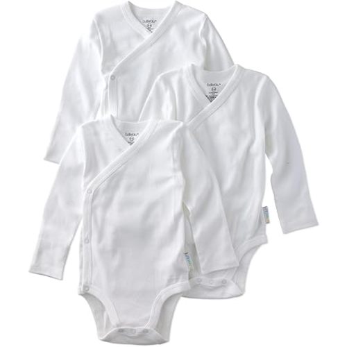 Butterblu Baby Sterling 3-pack Kimono Bodysuits 100% Organic Cotton Side Snap for Baby Boys & Girls