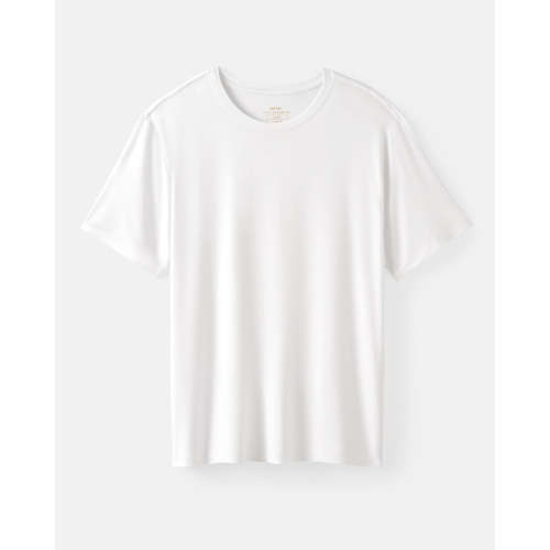 Bright White Men's Short Sleeve Pajama Top | Little Sleepies