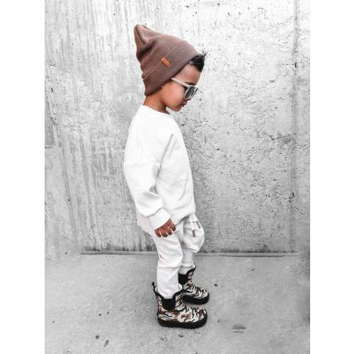 Organic Ribbed Set in Oat