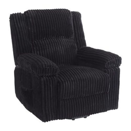 Corduroy Recliner Chair w/ Handle & Pillow Top Arms - 400LB Capacity Manual Recliner, Thick Padding & Side Pocket for Home