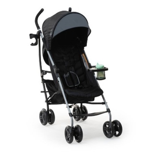 Summer by Ingenuity 3D Lite Stroller - Black/Silver: Lightweight, Folding Stroller with Canopy and EVA Wheels