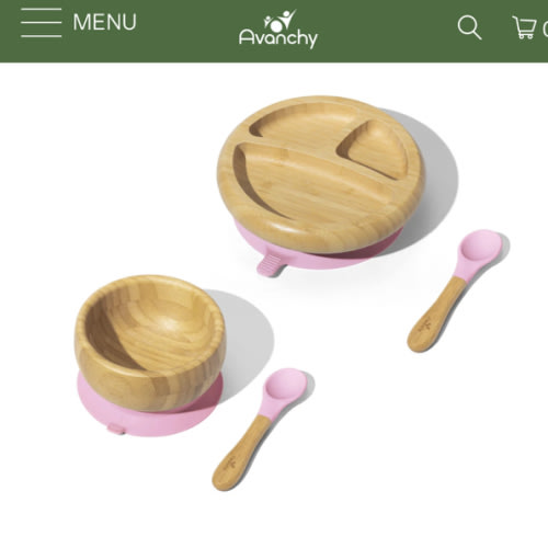 Avanchy Essential Set: Baby Suction Bowl & Choice of Plate for Solids