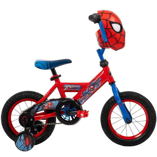 "Huffy's 12"" Boys' Marvel Spider-Man Bicycle with Training Wheels, Red"