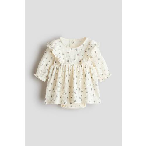 CRINKLED BODYSUIT DRESS