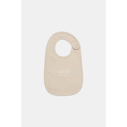 Core Logo Dribble Bib | Sand Stripe | Seed Heritage