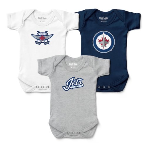 Winnipeg Jets Chad & Jake Infant Three-Pack Bodysuit Set
