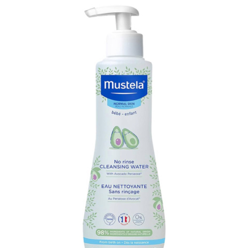 Mustela Baby Cleansing Water - No-Rinse Micellar Water - with Natural Avocado & Aloe Vera - for Baby's Face, Body & Diaper - 1 or 2-Pack - Various Sizes