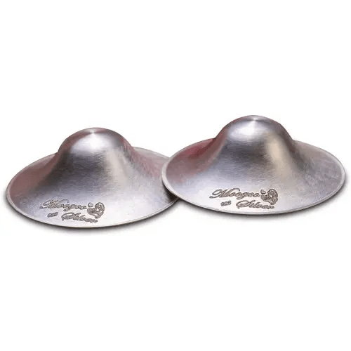 Moogco The Original Silver Nursing Cups - Nipple Shields for Nursing Newborn - Breastfeeding Essentials - Newborn Essentials Must Haves - Nipple Covers Breastfeeding - 925 Silver (X-Large)
