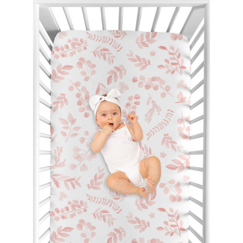 Sweet Jojo Designs Botanical Blush Pink 2 Pack Fitted Crib Sheet by Sweet Jojo Designs | Wayfair
