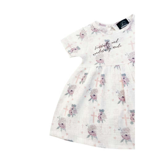Fearfully and Wonderfully Made Cross and Floral Dress – OUR HOUSE ABOVE
