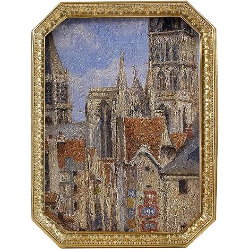 SIKOO Vintage Picture Frame 4×6 Antique Gold Picture Frame Ornate Photo Frame Tabletop and Wall Hanging Frame with High Definition Glass Front, Wall Decor Art, Photo Gallery