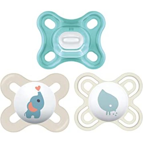 MAM Pacifier Newborn Variety Pack (1 Comfort, 1 Perfect Start, 1 Newborn Original Start) Best Pacifier for Breastfed Babies, 0-3 Months, Unisex, 3-Pack