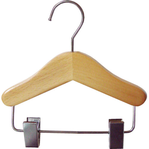 Rebrilliant 6" Wood Min Hanger with Clips for Skirt/Pants & Reviews | Wayfair