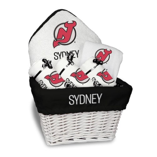 Newborn & Infant New Jersey Devils White Personalized Medium Gift Basket