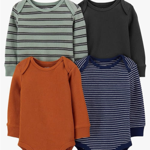 Simple Joys by Carter's Baby 4-Pack Long-Sleeve Thermal Bodysuit