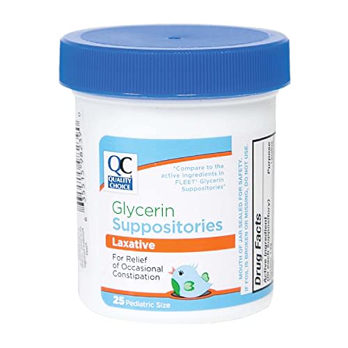 Quality Choice Infants Glycerin Suppositories Laxative Relief 25 Ct Each (2 Pack)
