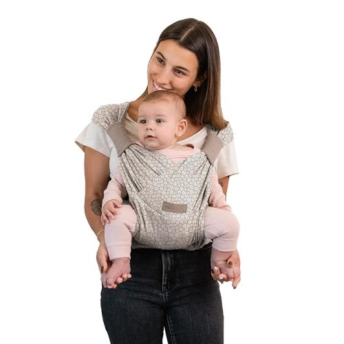 Moby Duet Baby Carrier for Infant to Newborn (8-33lbs), Three Adjustable Carrying Positions & Customizable Seat, Snug & Secure Wrap Carrier, Designed for Perfect Fit (Prairie Blooms)