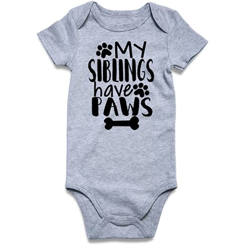 Funnycokid Funny Infant Onsie Romper Jumpsuit Baby Boy Girl Layette Bodysuit Outfits - A1 Grey