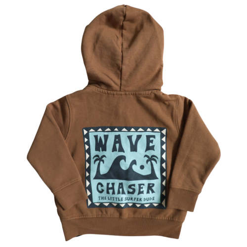 Brown Wave Chaser Little Surfer Dude Hoodie