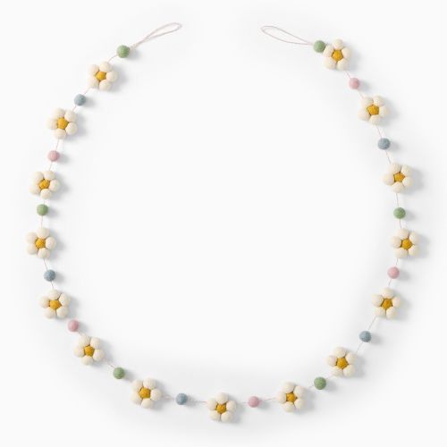 Pom-Pom & Daisy Felt Garland