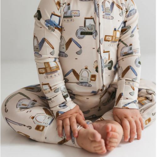 Little Excavator Zipper Romper – In My Jammers
